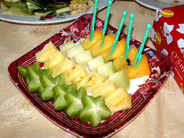 Кусочки фруктов