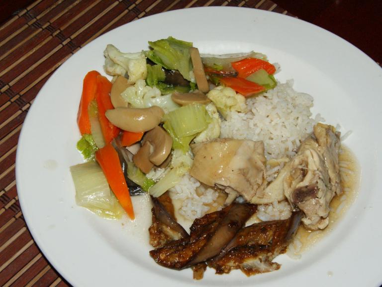 Курица, рис, овощи